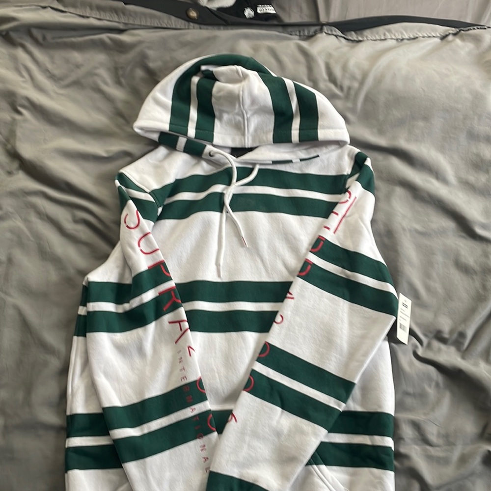 Green/White Supra Hoodie